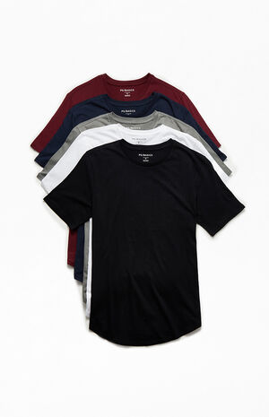 Warden Five-Pack Scallop T-Shirts image number 2