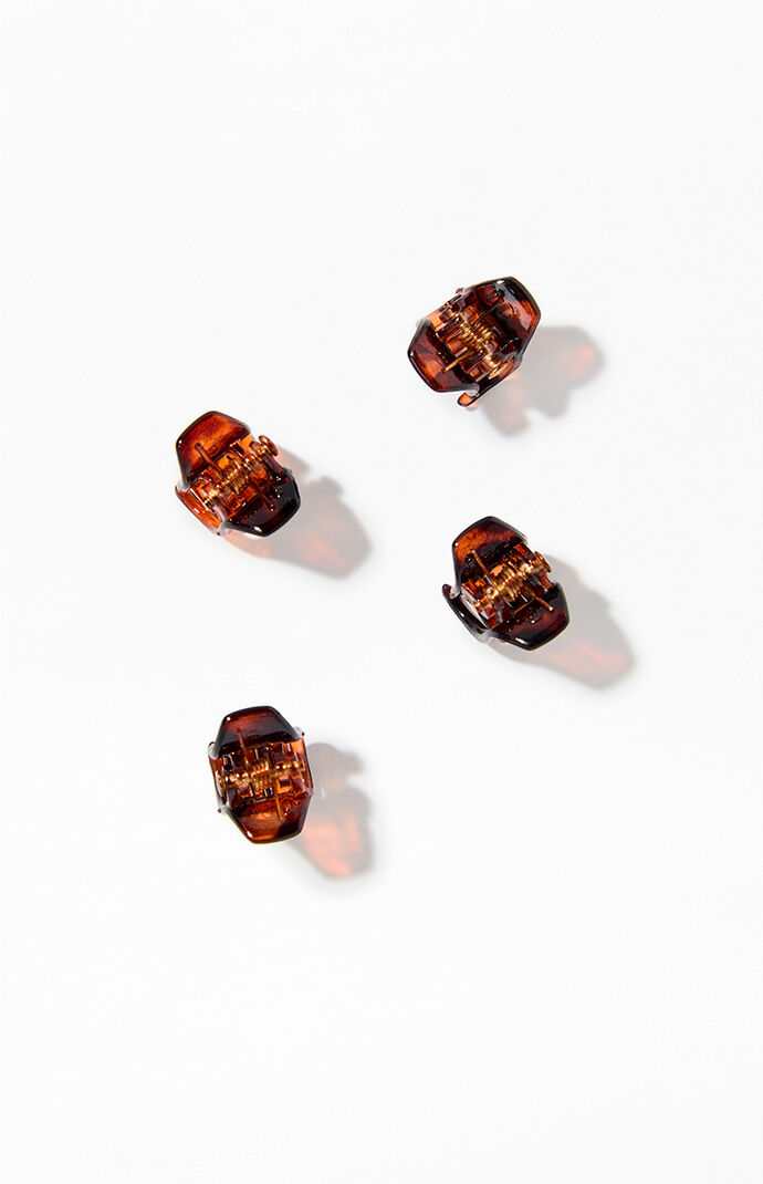 John Galt Brown Mini Hair Clips