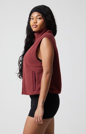 Active Ski Fleece Back Track Sherpa Vest image number 4