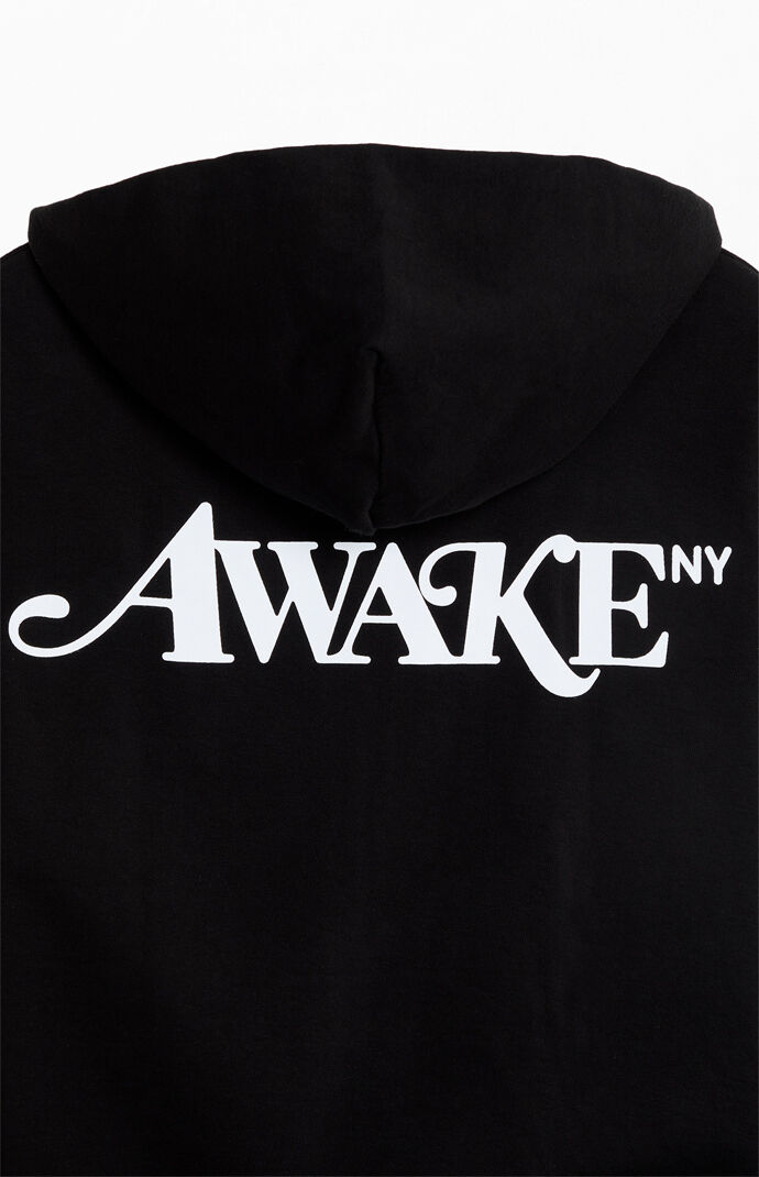 Awake NY Black Logo Full Zip Hoodie | Pacsun