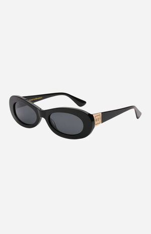 SoHo Black Oval Sunglasses image number 3