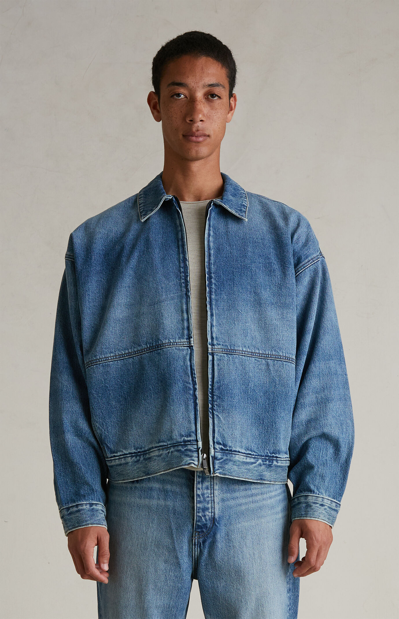 Fear of God ESSENTIALS Classic Blue Denim Trucker Jacket | Pacsun