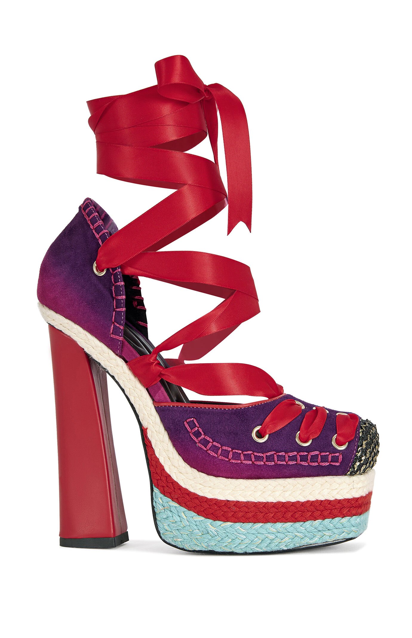 AZALEA WANG Women's Fonteyn Red Ballerina Platform Sandals