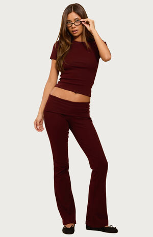 Ivanne Foldover Flared Pants image number 5