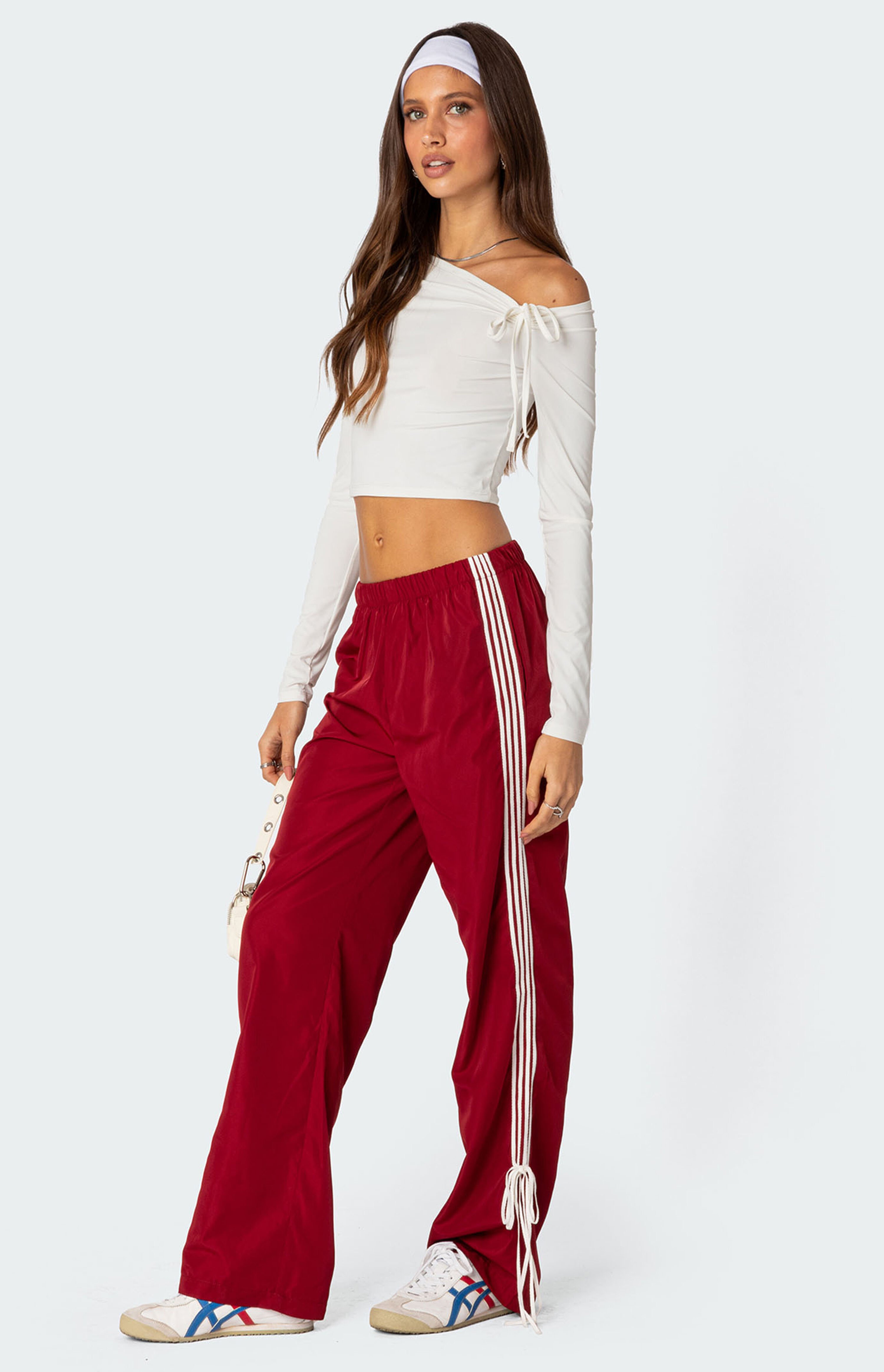 Edikted Remy Bow Ribbon Track Pants PacSun