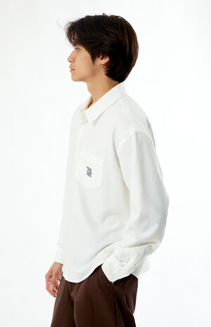 x PacSun Logo Button Up Long Sleeve Shirt image number 3