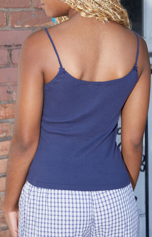 Navy Skylar Bow Tank Top image number 3