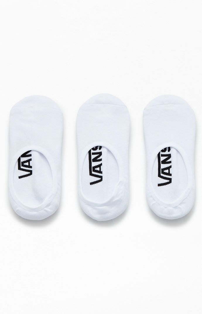 Vans 3 Pack White No Show Socks PacSun