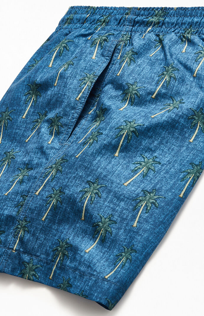 Chambray Palms 16" Swim Trunks
