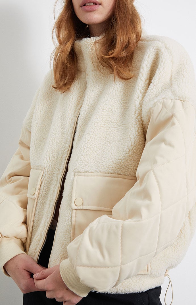 La hearts clearance oversized sherpa jacket
