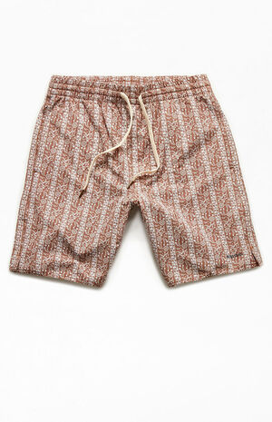 Recycled Paisley Stripe 17" Swim Trunks image number 1