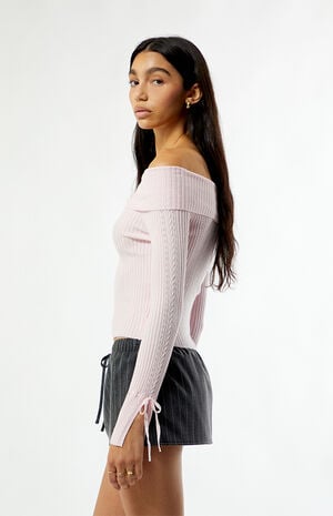 Pinstripe Elastic Mini Skort image number 4