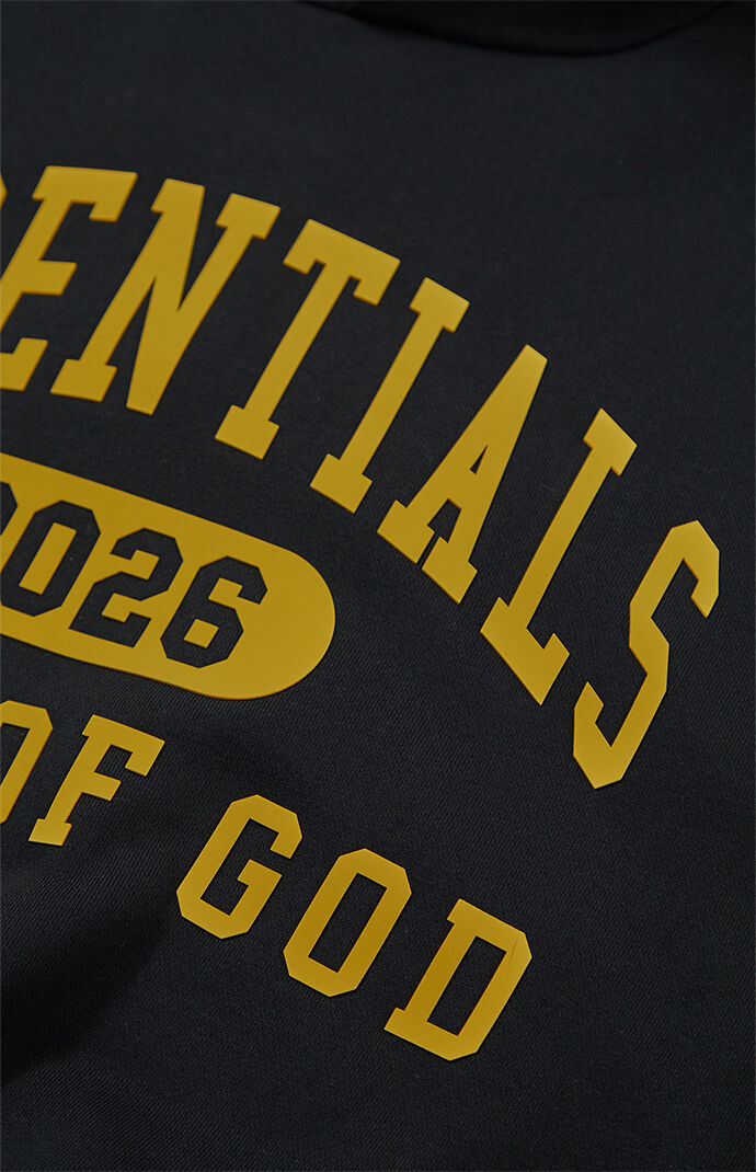 Fear of God ESSENTIALS Vintage Black Classic Fit Hoodie | Pacsun