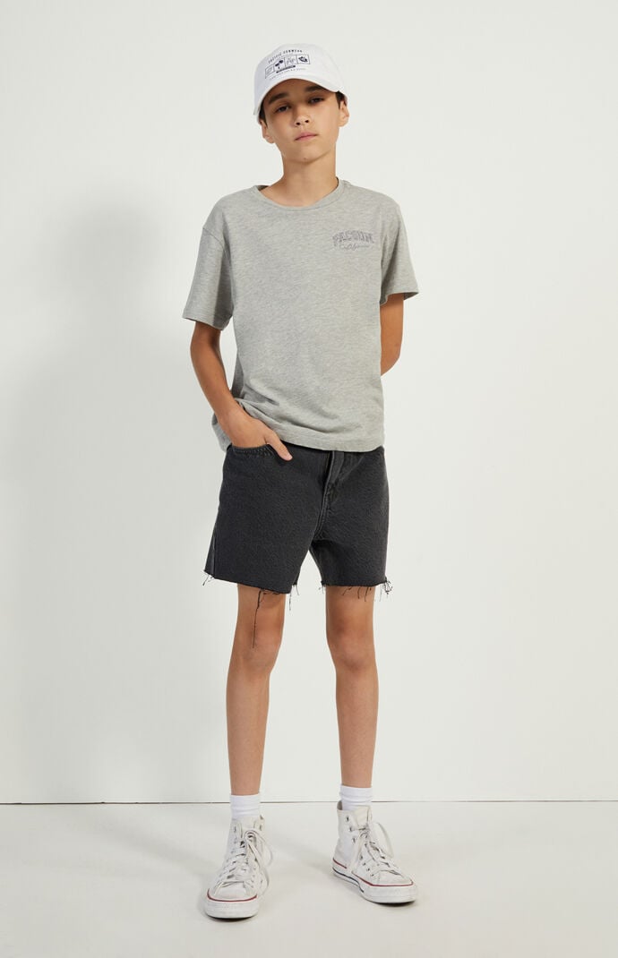 Kids black denim shorts outlet