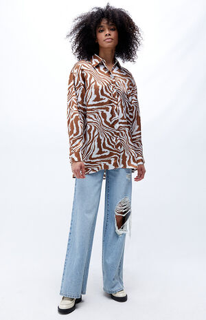 Oversized Satin Shirt image number 1