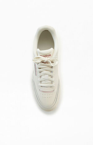 Women's White & Pink Club C 85 Extra Sneakers image number 5