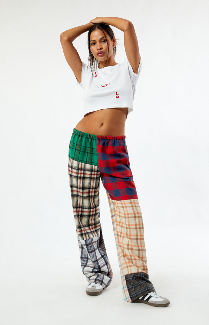 Plaid joggers pacsun online