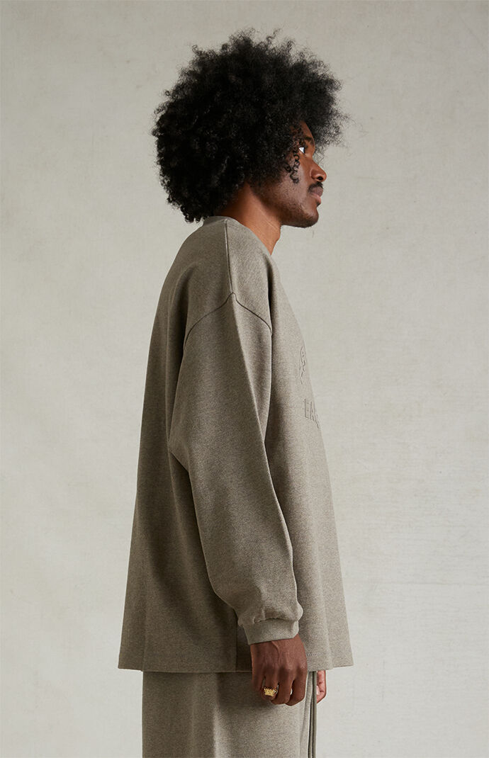 Fear of God ESSENTIALS Heather Grey Heavy Long Sleeve T-Shirt