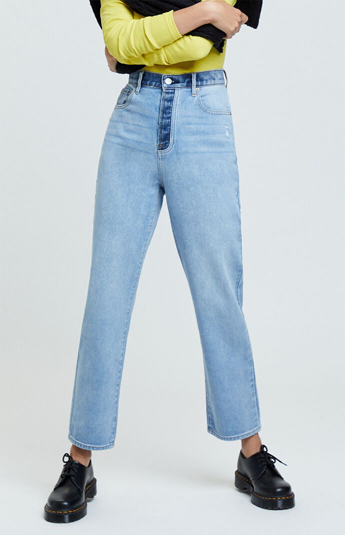 pacsun high waisted straight leg jeans size