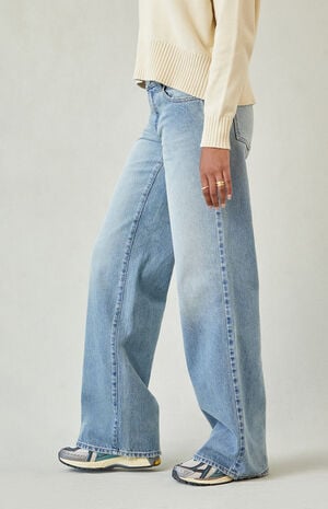 Casey Low Rise Baggy Jeans Light Blue Tinted Casey Low Rise Baggy Jeans Light Blue Tinted image number 3