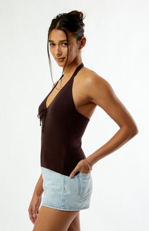 Femme Sweater Halter Top image number 3