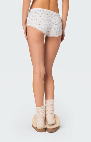 Playtime Printed Pointelle Shorts image number 3