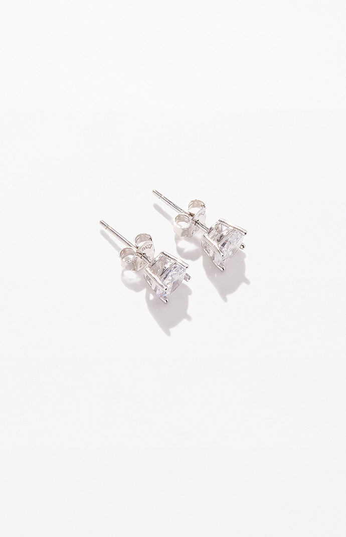 Sterling SIlver Round Stud Earrings