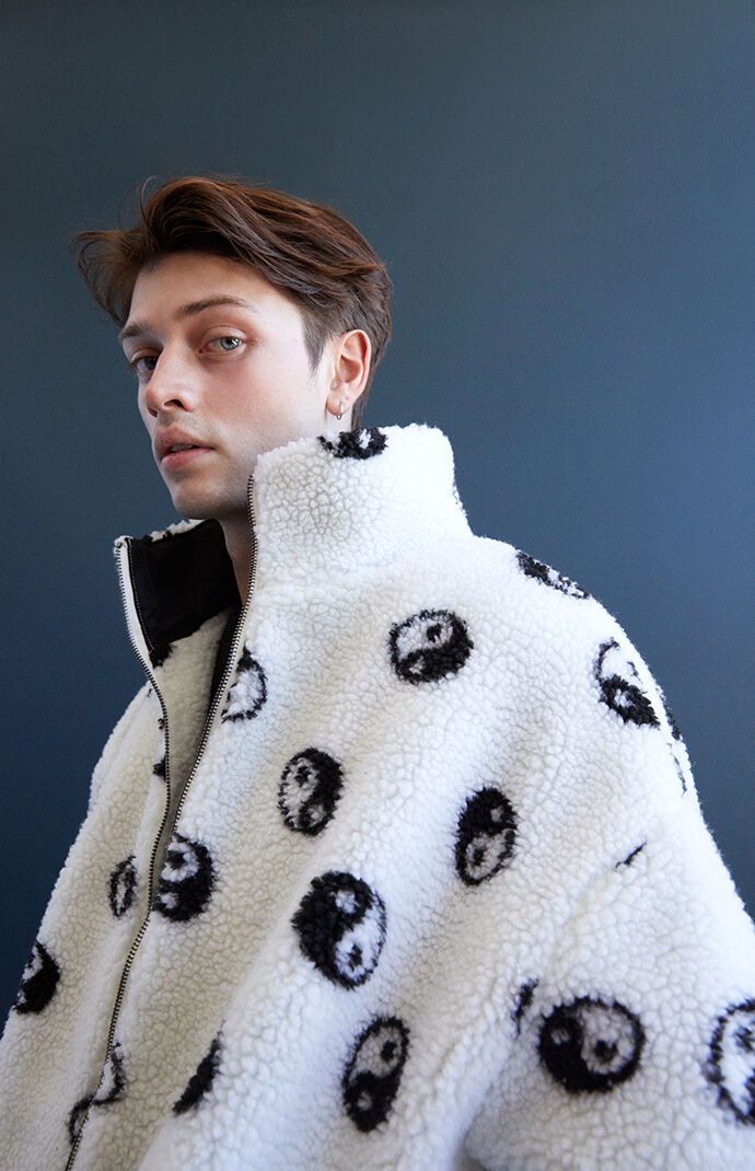 PacSun Peace Sign Sherpa Jacket | PacSun