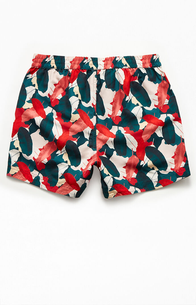 Multicolor Leaf 15" Swim Trunks