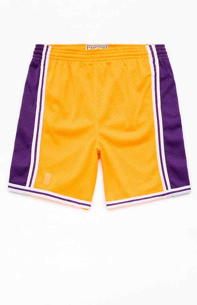 Mitchell & Ness Kids LA Lakers Mesh Basketball Shorts | Pacsun