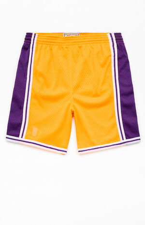 Kids LA Lakers Mesh Basketball Shorts image number 1