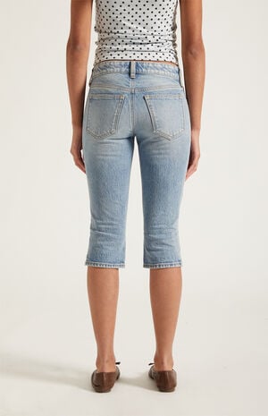 Capri Denim Shorts Stretch Light Blue image number 4