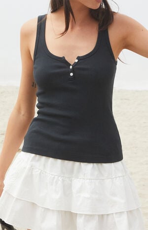 Black Dalis Long Tank Top image number 1