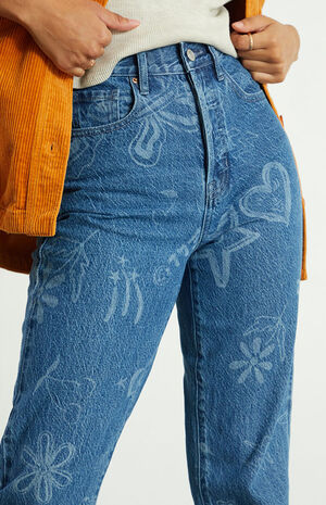 Eco Mixed Graphic Print&nbsp;Dad Jeans image number 3