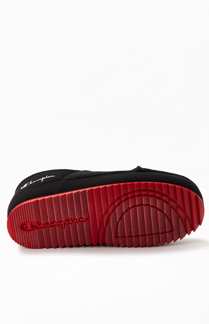 Black & Red University II Slippers