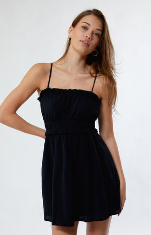 Textured Babydoll Mini Dress image number 1