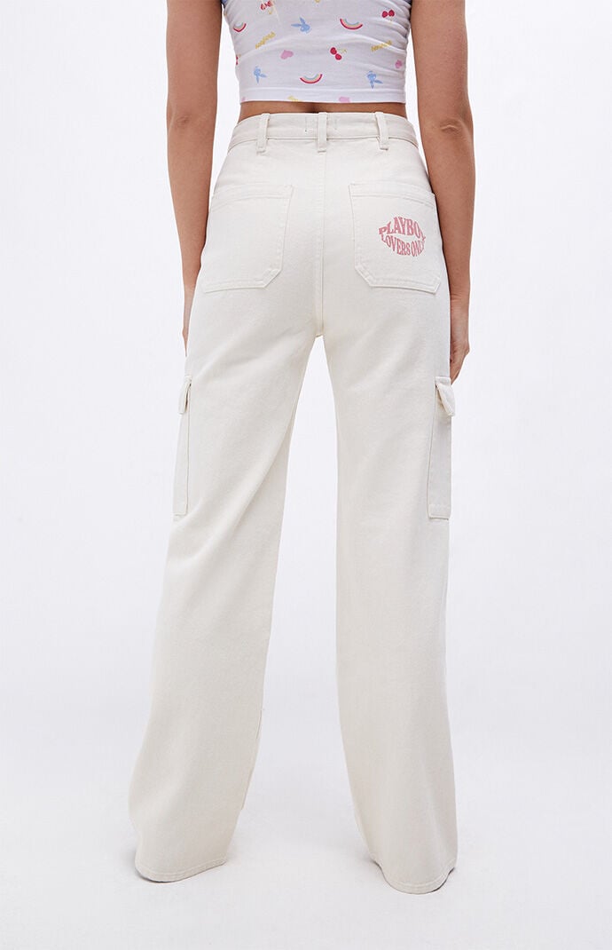 Pacsun off white cargo pants cheap