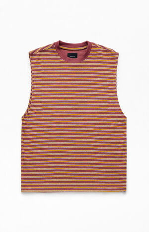 Rose Compass Striped Textured Tank Top