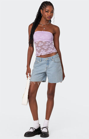 Ballet Sheer Lace Tube Top image number 2