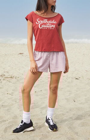 Southside Guitars Off-The-Shoulder Crop Top image number 4