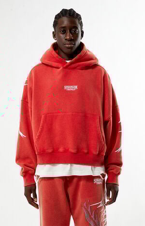 x Stranger Things Red Hellfire Club Hoodie image number 3