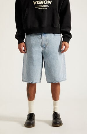 Austin Extreme Baggy Jean Shorts Light Blue image number 3
