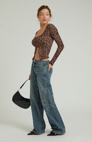 Casey Star Low Rise Baggy Jeans image number 1