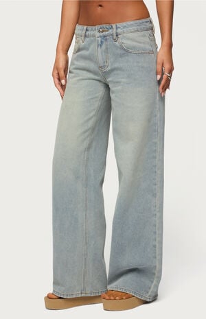 Quintie Mid Rise Straight Leg Jeans image number 2