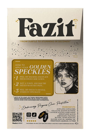 Gold Glitter Freckles Makeup Patches image number 3