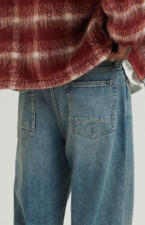 Medium Indigo Wash Baggy Jeans image number 5