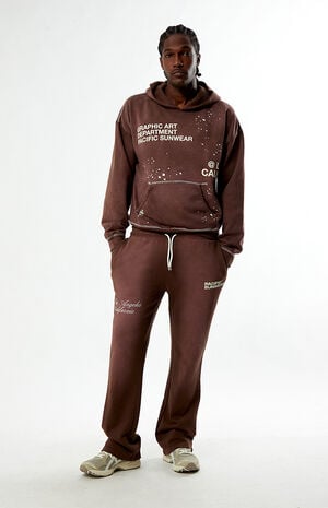 Washed Brown Terrain Straight Leg Sweatpants image number 1
