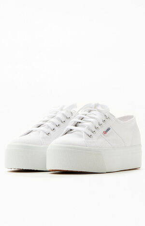 Women's White 2790 Platform Sneakers image number 2