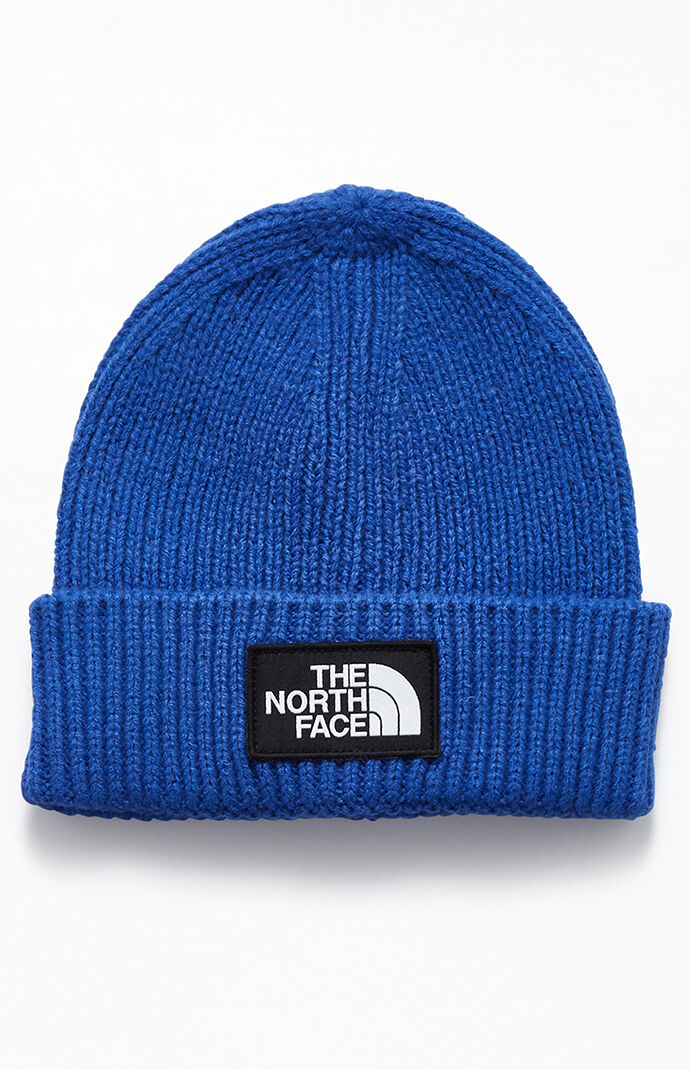 The North Face Blue Logo Box Cuffed 