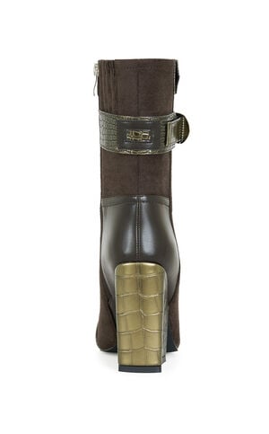 Women's Allona Brown Heeled Booties image number 3